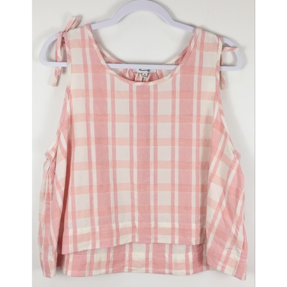 Madewell Plaid swing crop top size XL - Picture 3 of 6